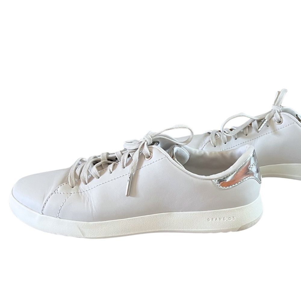 Cole Haan Fashion Sneakers Leather Pale Gray Silver 9.5 Women’s